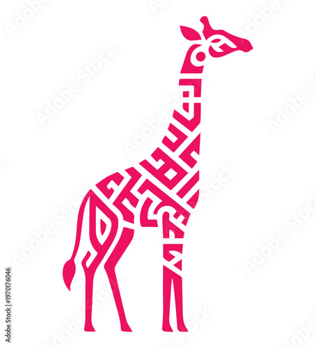 giraffe tribal art
