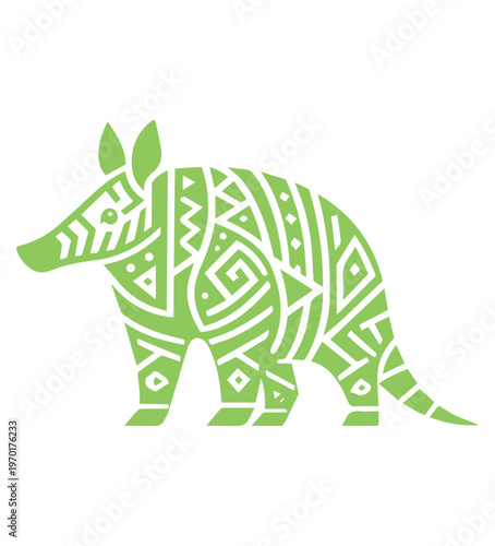 vector illustration of a armadillo 