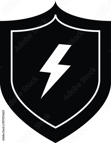 Obraz na płótnie Shield and Lightning Bolt Icon Set