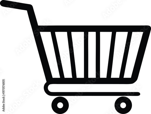 Flat design shopping cart symbol vector illustration