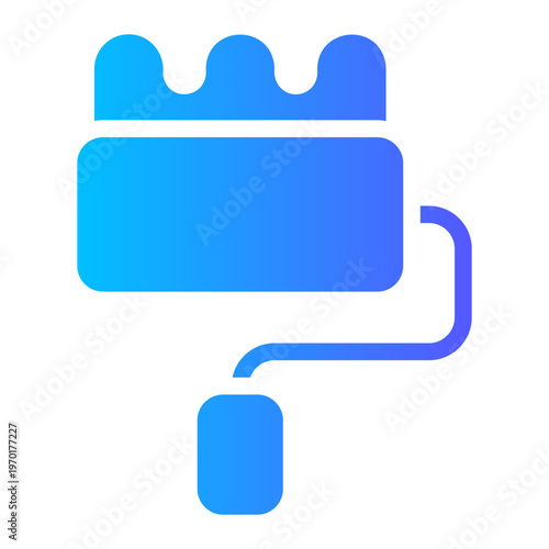 painting roller gradient icon
