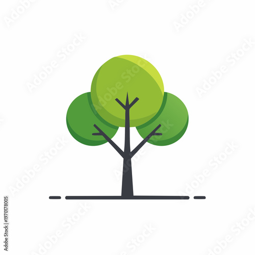 Minimalistisches Baum Icon Vektor