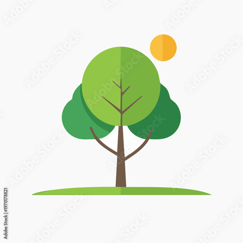 Minimalistisches Baum Icon Vektor