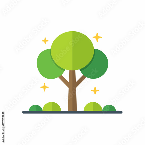 Minimalistisches Baum Icon Vektor