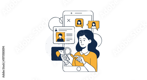 Recruitment and talent acquisition via mobile app concept