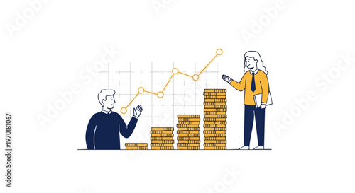 Wealth Management and Financial Growth Concept Illustration