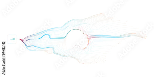 Abstract stardust particles flowing and swirling in dark space