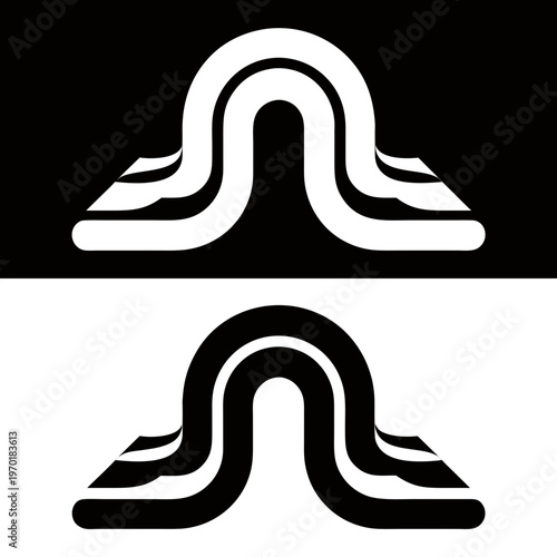 good luck charm horseshoe outline illustration
