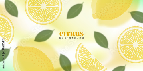 A citrus background with lemons