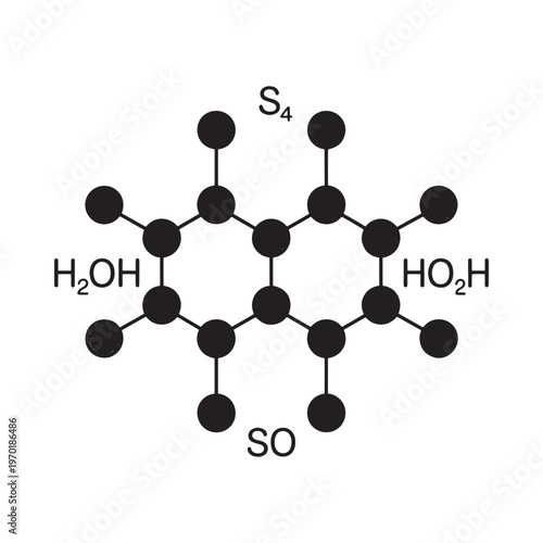 Structural diagram of a complex organic molecule with hydroxyl and sulfoxide groups