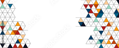 Abstract geometric background with isometric. Digital cube isometric on white background.