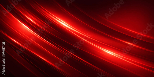 Abstract red wave background featuring light motion lines and a flowing pattern design for a conceptual art wallpaper backdrop