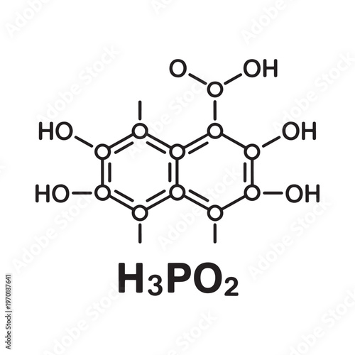 Chemical structure illustration of ascorbic acid also known as vitamin c