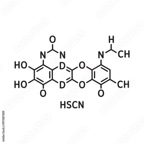 Chemical structure of psilocybin deuterated analogue with isothiocyanate