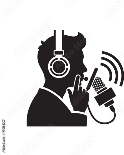 Radio host, podcast recording, voice broadcasting, audio streaming