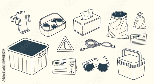 Fashion accessories collection handbags sunglasses wallets and more isolated on transparent background