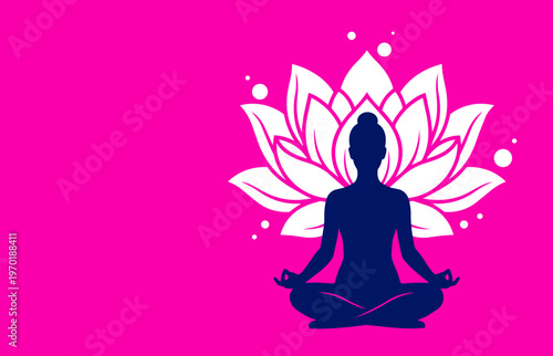 sagoma, donna, silhouette, meditazione, yoga, benessere, relax, rilassare, la mente, posizione yoga,