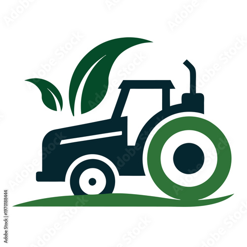 Agriculture-logo a silhouette-of-a-tractor 