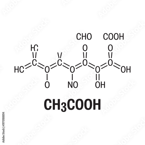 Structural formula of glutamic acid an amino acid is illustrated
