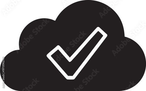 Cloud, Checkmark, Approved, Icon, Vector