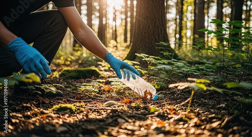Earth day cleanup volunteer planting trees and protecting our planet's ecosystem