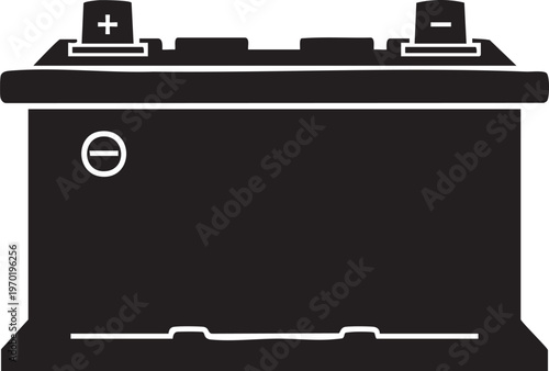 Battery, car battery, automotive battery, black battery icon, vector battery symbol