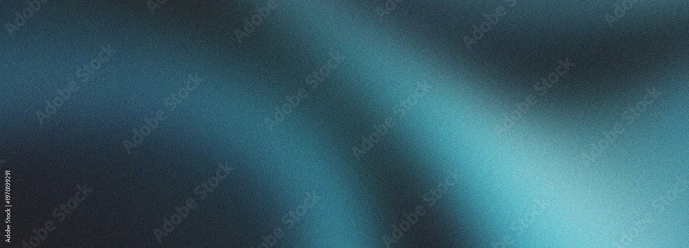 Εκτύπωση καμβά Teal and dark blue abstract background with soft light waves.