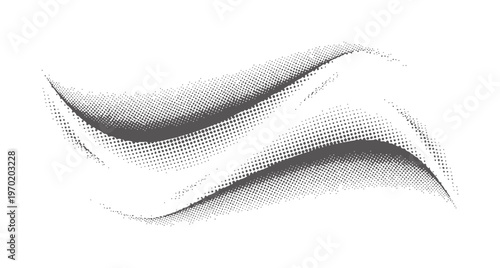 Dark gray halftone wave patterns white abstract black