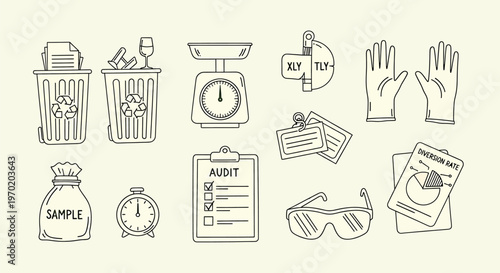 Vintage coffee and tea making equipment sketch collection isolated on transparent background