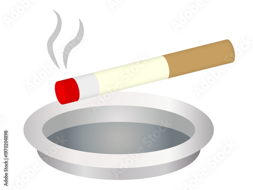 	煙草と灰皿のイラスト素材2