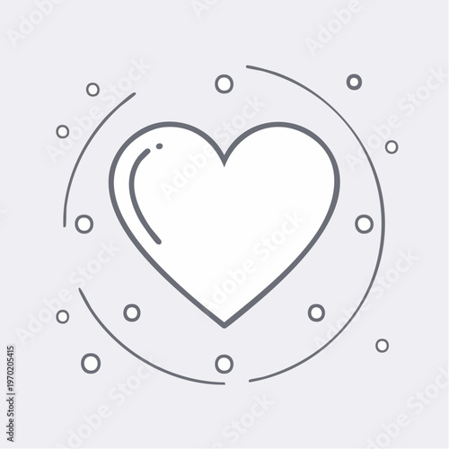 Minimalistisches Herz Icon Vektor
