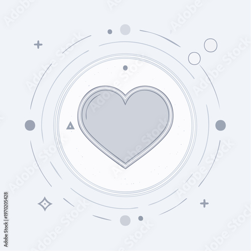 Minimalistisches Herz Icon Vektor