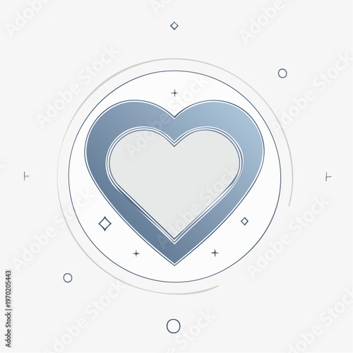 Minimalistisches Herz Icon Vektor