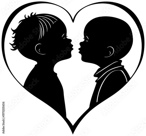 Baby silhouette vector illustration