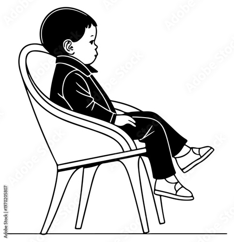 Baby silhouette vector illustration