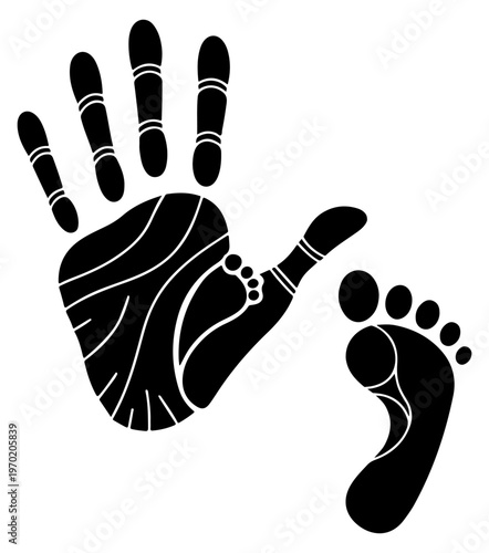 Baby silhouette vector illustration