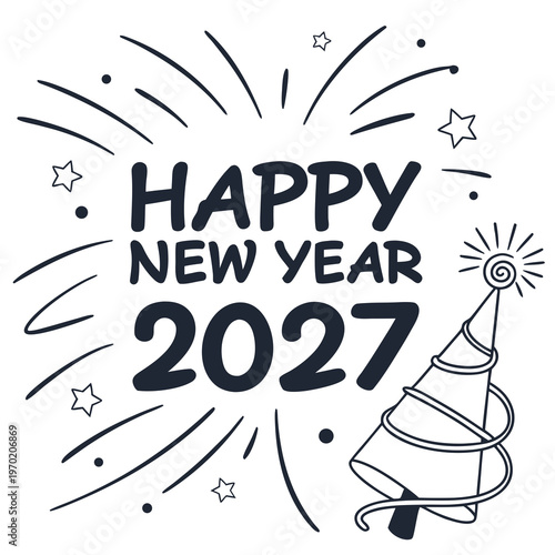 New Year 2027 Party Invitation happy new year celebration