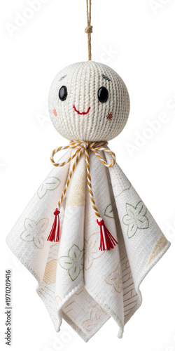 teru teru bozu weather doll isolated on a transparent background.