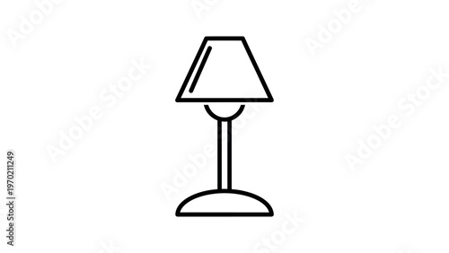 Minimalist black line table lamp light