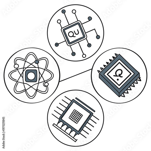 Quantum computing related circuit board microchip technology computer hardware