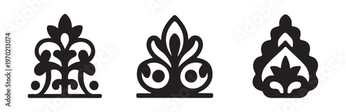 Vintage ornate floral decorative elements and candelabra vector designs