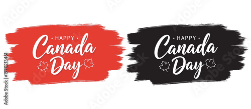 Canada Day Canadian postage stamps celebrating canada day with fireworks designs Vector