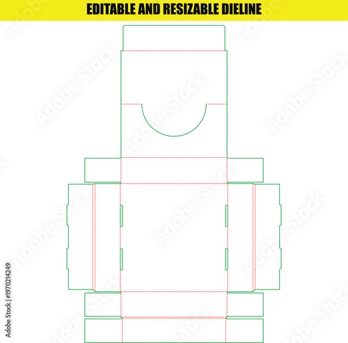 Standard Straight Tuck End Box Dieline for Efficient Product Packaging Production