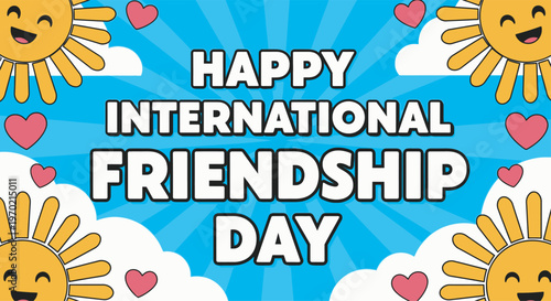Friendship Day Celebrating international friendship day with joyful and colorful illustrations Vector