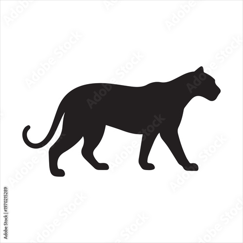 A Leopard vector silhouette