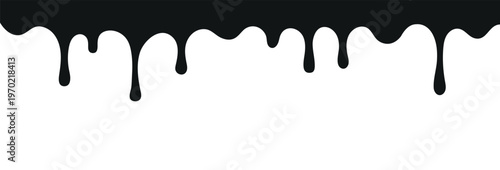 Black paint drips on for design and decoration purposes