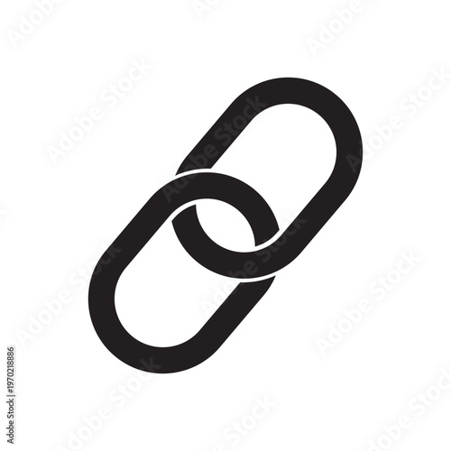 Black solid icon for link.