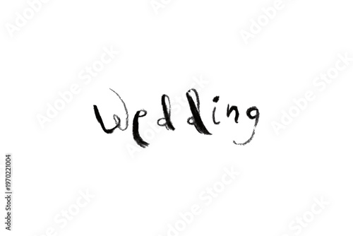 Minimal wedding text clipart, hand written lettering, boho calligraphy PNG
