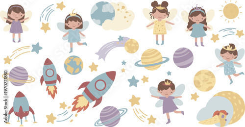 Cartoon illustration of happy kids and a baby playing with a ball in the sand at a park, celebrating childhood and world fun through a colorful vector drawing of family love