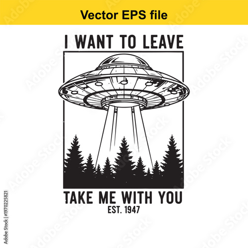 A black and white image of a flying saucer